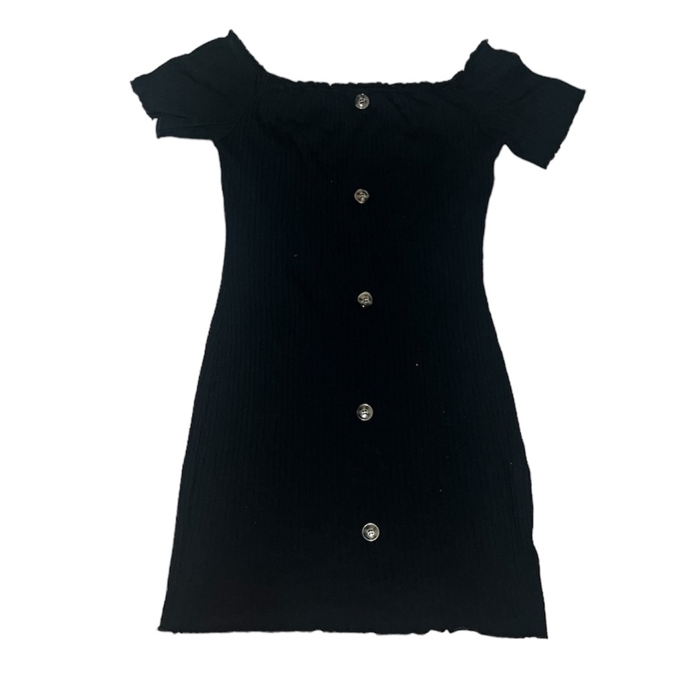 Off Shoulder Ribbed
Bodycon Dress - Picture 2 of 4